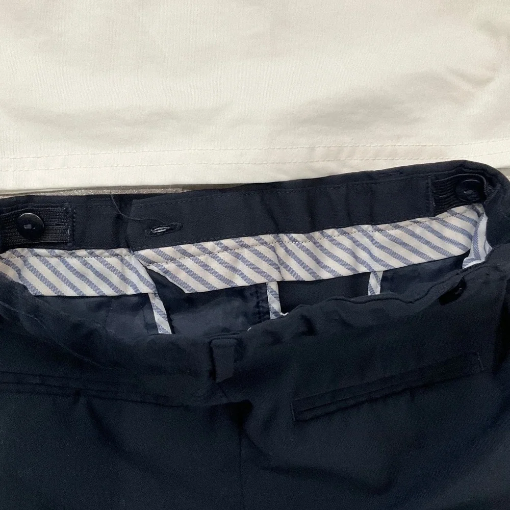Zara Navy‎ Pants & White Sleeveless Polo Top Size 6 Preppy Nautical Classic